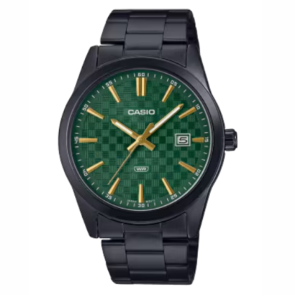 Casio Men's Analog Watch MTP-VD03B-3AUDF Black Stainless Steel Strap